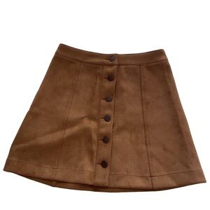 Forever 21 Button-up Suede Skirt